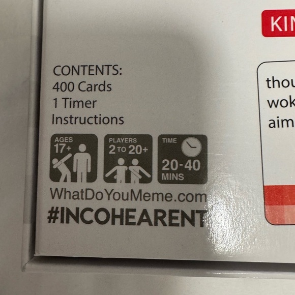 Pre-Owned Incohearent Party Game - Picture 3 of 5